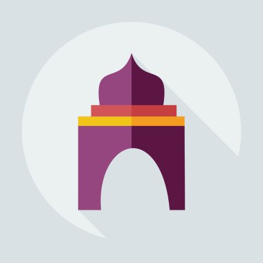 Gölge simgeler Camii ile düz modern tasarım