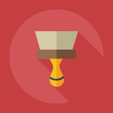 Gölge simgeler inşaat mala ile düz modern tasarım