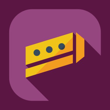 Gölge simgeler inşaat ile düz modern tasarım