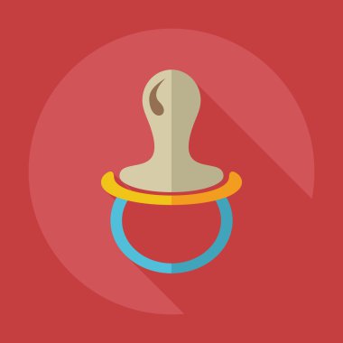 Gölge simgeler emzik ile düz modern tasarım