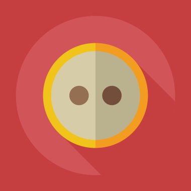 Gölge kutsal kişilerin resmi düğme ile düz modern tasarım