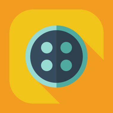 Gölge kutsal kişilerin resmi düğme ile düz modern tasarım