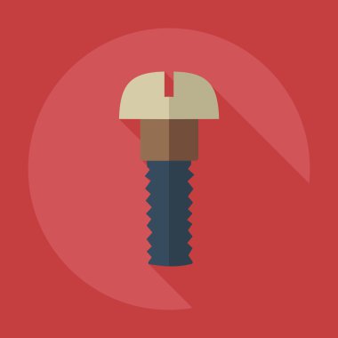 Gölge simgeler vida ile düz modern tasarım