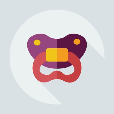 Gölge simgeler emzik ile düz modern tasarım