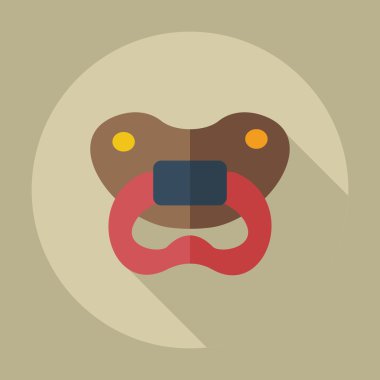 Gölge simgeler emzik ile düz modern tasarım