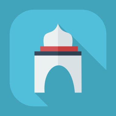 Gölge simgeler Camii ile düz modern tasarım