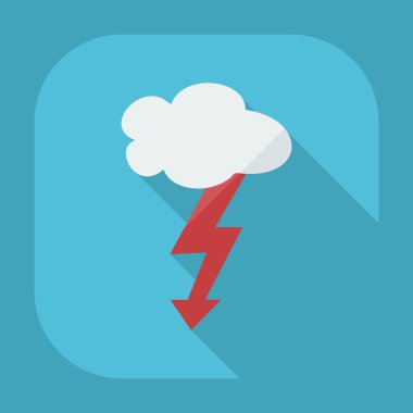 Uyarı gölge simgeleri ile düz modern tasarım