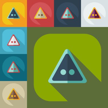 Gölge kutsal kişilerin resmi düğme ile düz modern tasarım