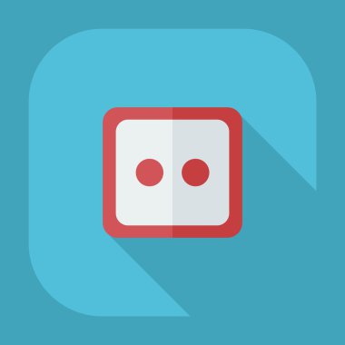 Gölge kutsal kişilerin resmi düğme ile düz modern tasarım