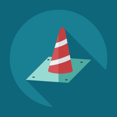 Uyarı gölge simgeleri ile düz modern tasarım