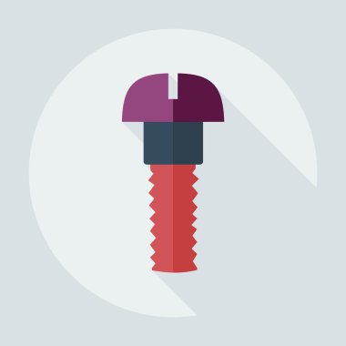 Gölge simgeler vida ile düz modern tasarım