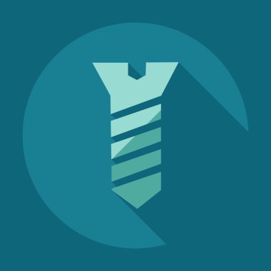 Gölge simgeler vida ile düz modern tasarım