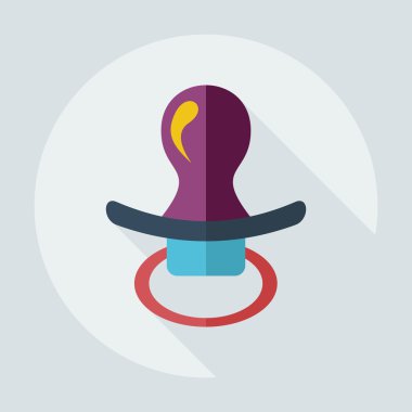 Gölge simgeler emzik ile düz modern tasarım