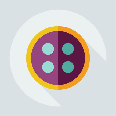 Gölge kutsal kişilerin resmi düğme ile düz modern tasarım