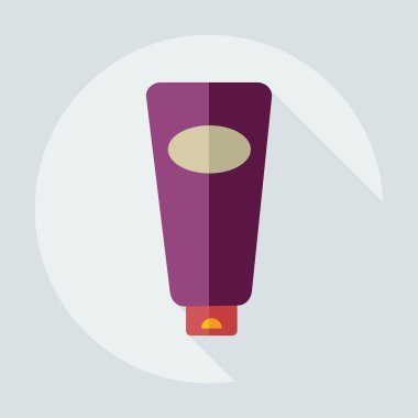 Gölge simgeler el kremi ile düz modern tasarım