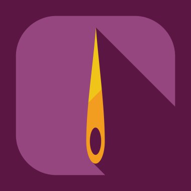 Gölge simgeler iğne ile düz modern tasarım