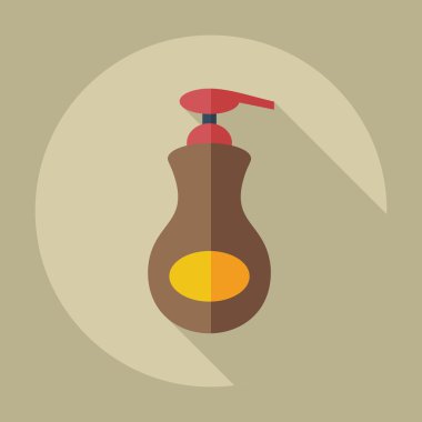 Gölge simgeler el kremi ile düz modern tasarım