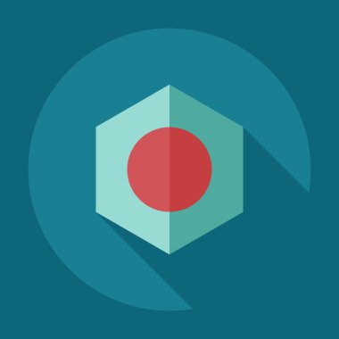 Gölge simgeler vida-somun ile düz modern tasarım