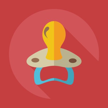 Gölge simgeler emzik ile düz modern tasarım