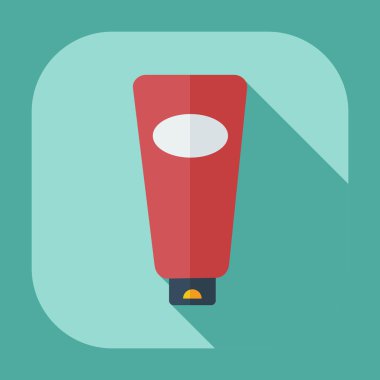 Gölge simgeler el kremi ile düz modern tasarım