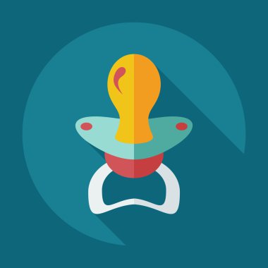 Gölge simgeler emzik ile düz modern tasarım