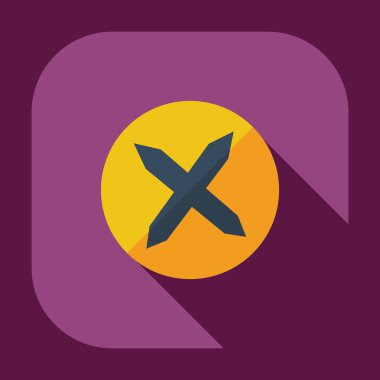 Gölge simgeler vida ile düz modern tasarım