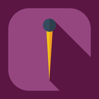 Gölge simgeler iğne ile düz modern tasarım