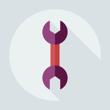 Gölge simgeler anahtar ile düz modern tasarım