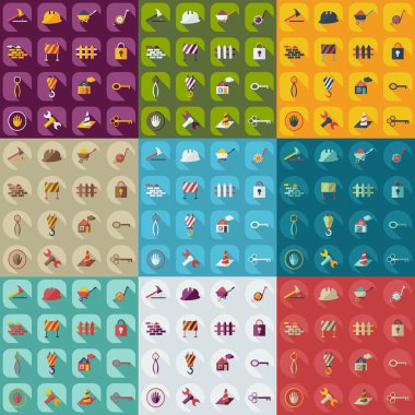 Düz kavramı, set modern tasarımı ile gölge İnşaat