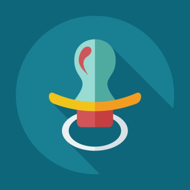 Gölge simgeler emzik ile düz modern tasarım