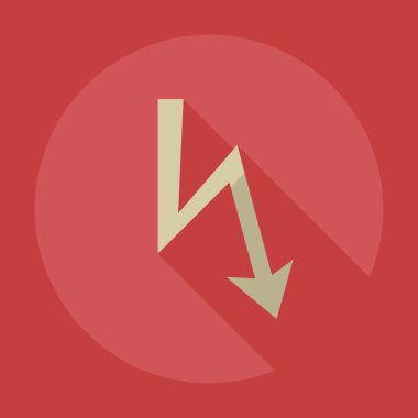 Uyarı gölge simgeleri ile düz modern tasarım