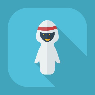 Düz gölge simgeleri ile modern tasarım islam