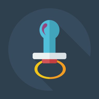 Gölge simgeler emzik ile düz modern tasarım