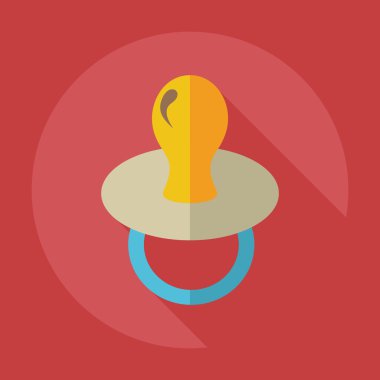 Gölge simgeler emzik ile düz modern tasarım