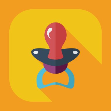 Gölge simgeler emzik ile düz modern tasarım