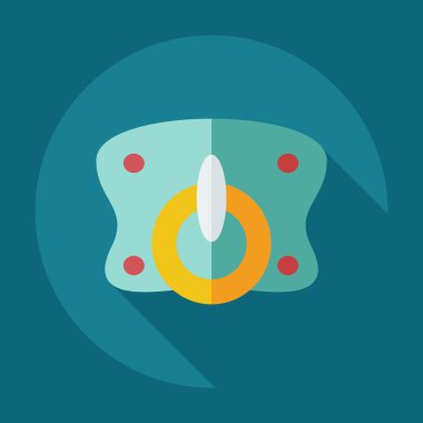 Gölge simgeler emzik ile düz modern tasarım