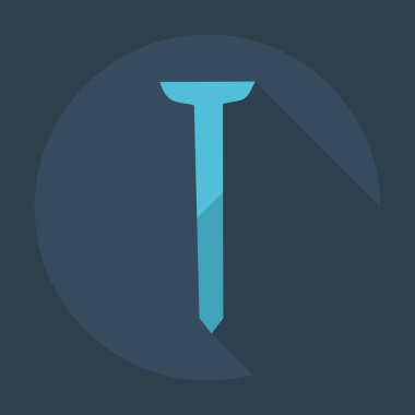 Gölge simgeler vida ile düz modern tasarım