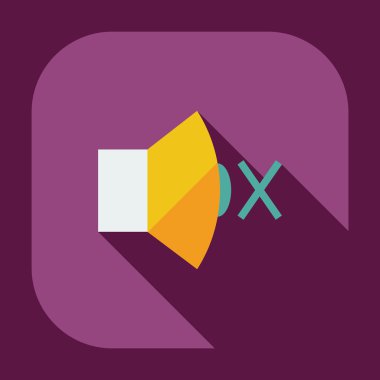 Gölge simgeler ses ile düz modern tasarım