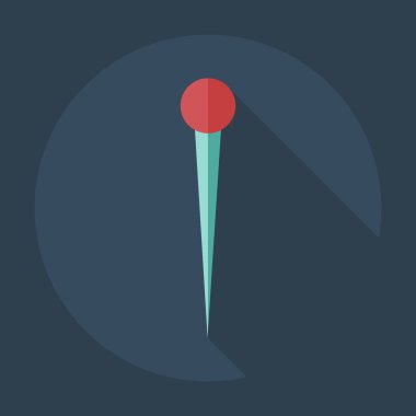 Gölge simgeler iğne ile düz modern tasarım