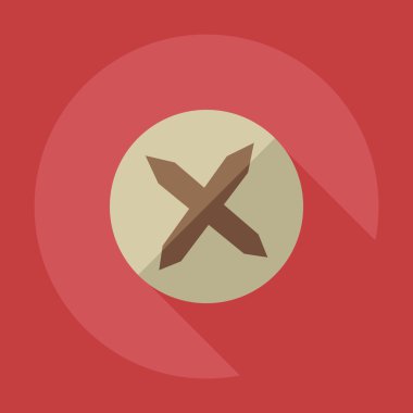 Gölge simgeler vida ile düz modern tasarım