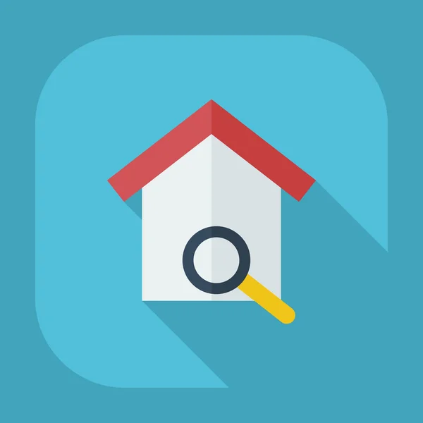 Plochá moderní design s ikonami stín birdhouse — Stockový vektor