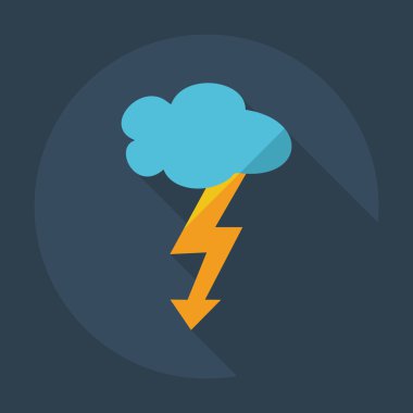 Uyarı gölge simgeleri ile düz modern tasarım