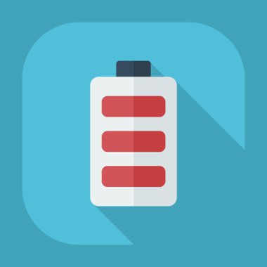 Gölge simgeler batarya ile düz modern tasarım