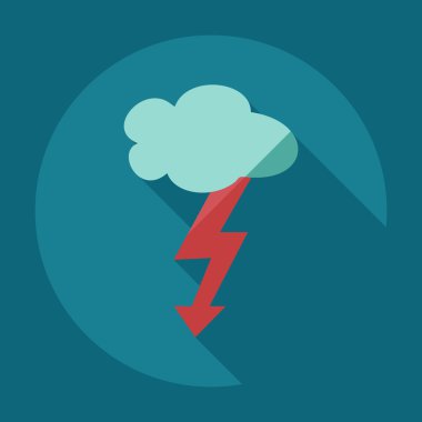 Uyarı gölge simgeleri ile düz modern tasarım