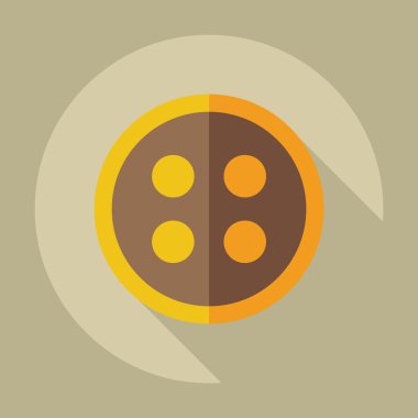 Gölge kutsal kişilerin resmi düğme ile düz modern tasarım