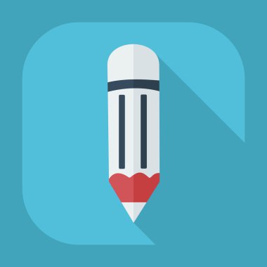 Gölge simgeler kalem ile düz modern tasarım