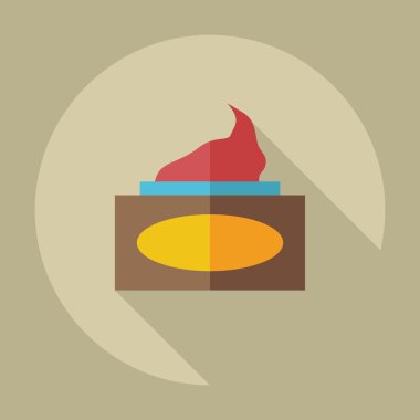 Gölge simgeler el kremi ile düz modern tasarım