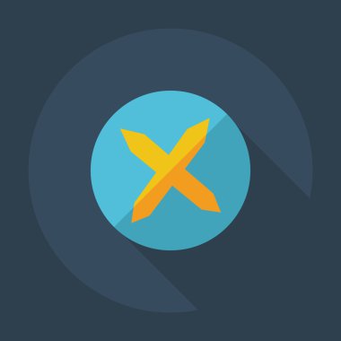 Gölge simgeler vida ile düz modern tasarım