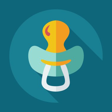 Gölge simgeler emzik ile düz modern tasarım