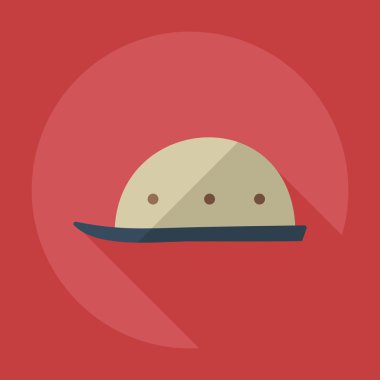 Gölge simgeler kask ile düz modern tasarım